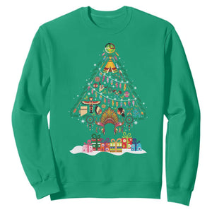 Funny Native American Christmas Tree Medicine Wheel Sweatshirt TS11 Irish Green Print Your Wear
