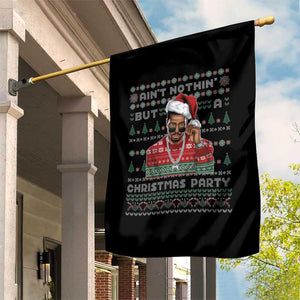 Funny Dirty Santa Diddy Christmas Garden Flag Ain't Nothin' But A Christmas Party Santa TS11 Print Your Wear