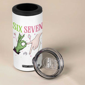Funny Six Seven Witch Pink And Green Broomstick Magic Wand 4 in 1 Can Cooler Tumbler TS11 Print Your Wear