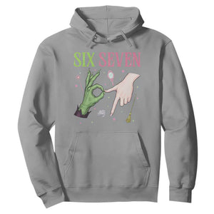 Funny Six Seven Witch Pink And Green Broomstick Magic Wand Hoodie TS11 Sport Gray Print Your Wear