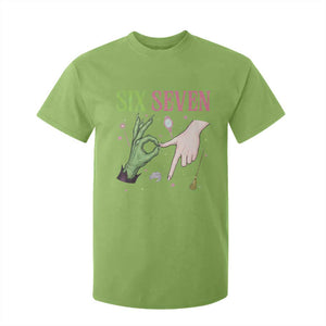 Funny Six Seven Witch Pink And Green Broomstick Magic Wand T Shirt For Kid TS11 Lime Print Your Wear