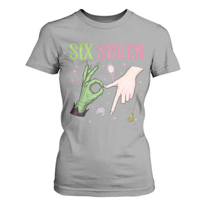Funny Six Seven Witch Pink And Green Broomstick Magic Wand T Shirt For Women TS11 Sport Gray Print Your Wear