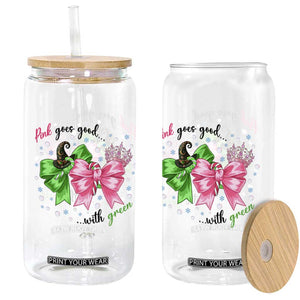 Funny Christmas Witch Pink Goes Good With Green Glass Can TS11 Print Your Wear