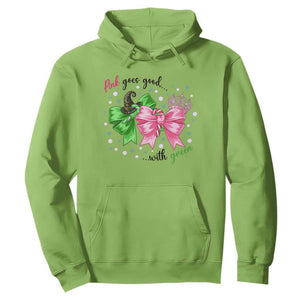 Funny Christmas Witch Pink Goes Good With Green Hoodie TS11 Lime Print Your Wear