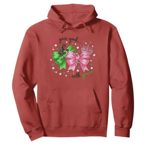 Funny Christmas Witch Pink Goes Good With Green Hoodie TS11 Red Print Your Wear
