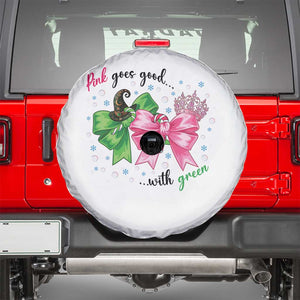 Funny Christmas Witch Pink Goes Good With Green Spare Tire Cover TS11 White Print Your Wear