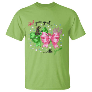 Funny Christmas Witch Pink Goes Good With Green T Shirt TS11 Lime Print Your Wear