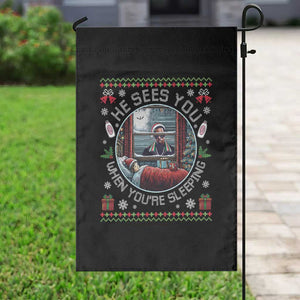 Funny Christmas Diddy Garden Flag He Sees You When You Are Sleeping Baby Oil Ugly Xmas TS11 Print Your Wear