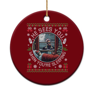 Funny Christmas Diddy Ceramic Ornament He Sees You When You Are Sleeping Baby Oil Ugly Xmas TS11 1pc Red Print Your Wear