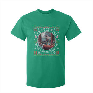 Funny Christmas Diddy T Shirt For Kid He Sees You When You Are Sleeping Baby Oil Ugly Xmas TS11 Irish Green Print Your Wear