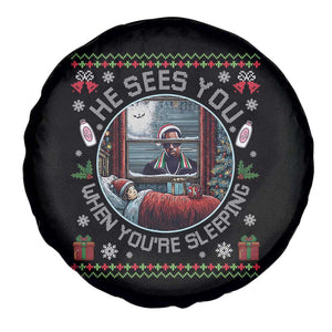 Funny Christmas Diddy Spare Tire Cover He Sees You When You Are Sleeping Baby Oil Ugly Xmas TS11 Print Your Wear