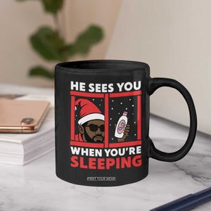 Funny Christmas Diddy Coffee Mug He Sees You When You Are Sleeping Baby Oil TS11 Print Your Wear