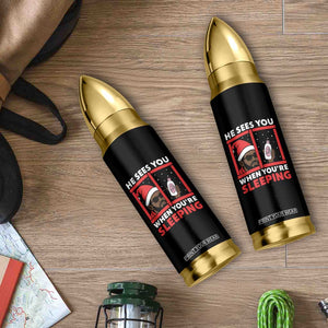 Funny Christmas Diddy Bullet Tumbler He Sees You When You Are Sleeping Baby Oil TS11 Print Your Wear
