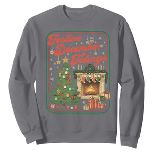 Funny Democrat Christmas Sweatshirt Festive December Tiding Xmas Political Satire TS11 Charcoal Print Your Wear