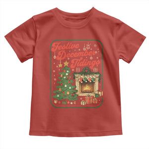 Funny Democrat Christmas Toddler T Shirt Festive December Tiding Xmas Political Satire TS11 Red Print Your Wear