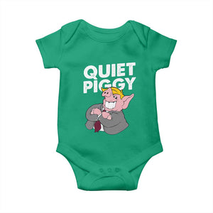 Funny Quiet Piggy Trump Baby Onesie Pig Political Humor TS11 Irish Green Print Your Wear