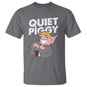 Funny Quiet Piggy Trump T Shirt Pig Political Humor TS11 Charcoal Print Your Wear