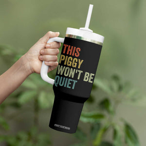 Funny This Piggy Wont Be Quiet Tumbler With Handle Pig Political Humor TS11 Print Your Wear