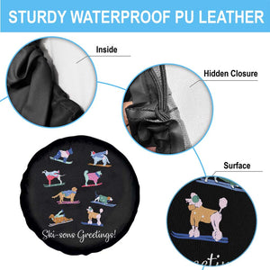Funny Skiing Dog Spare Tire Cover Ski Sons Greetings Ski Winter Sport TS11 Print Your Wear