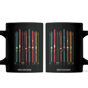 Vintage Skiblades Skiboards Skiing Ski Season Winter Sport Coffee Mug TS11 Black Print Your Wear