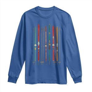 Vintage Skiblades Skiboards Skiing Ski Season Winter Sport Long Sleeve Shirt TS11 Royal Blue Print Your Wear