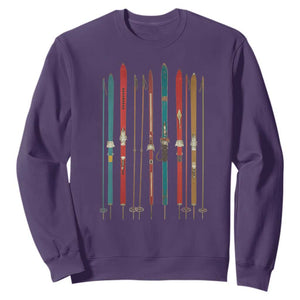 Vintage Skiblades Skiboards Skiing Ski Season Winter Sport Sweatshirt TS11 Purple Print Your Wear