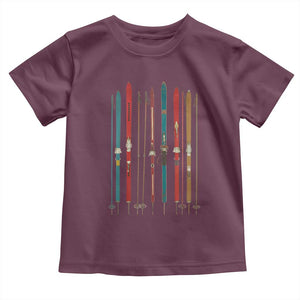 Vintage Skiblades Skiboards Skiing Ski Season Winter Sport Toddler T Shirt TS11 Maroon Print Your Wear