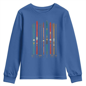 Vintage Skiblades Skiboards Skiing Ski Season Winter Sport Youth Sweatshirt TS11 Royal Blue Print Your Wear