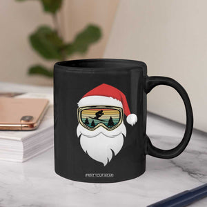 Funny Ski Christmas Winter Sport Skiing Santa Hat Coffee Mug TS11 Print Your Wear