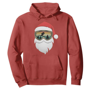 Funny Ski Christmas Winter Sport Skiing Santa Hat Hoodie TS11 Red Print Your Wear