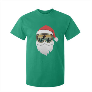 Funny Ski Christmas Winter Sport Skiing Santa Hat T Shirt For Kid TS11 Irish Green Print Your Wear