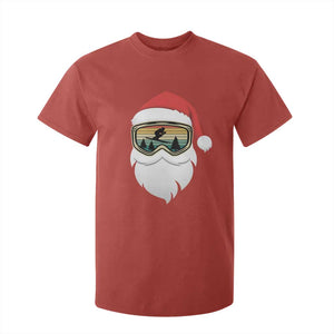 Funny Ski Christmas Winter Sport Skiing Santa Hat T Shirt For Kid TS11 Red Print Your Wear