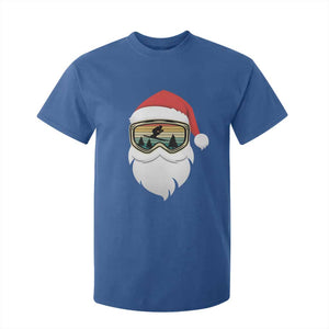 Funny Ski Christmas Winter Sport Skiing Santa Hat T Shirt For Kid TS11 Royal Blue Print Your Wear