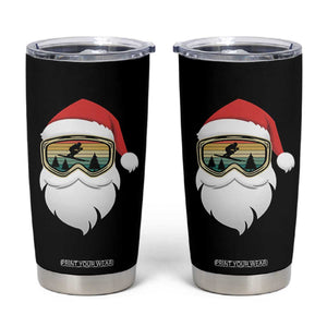 Funny Ski Christmas Winter Sport Skiing Santa Hat Tumbler Cup TS11 Black Print Your Wear