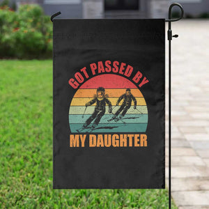 Funny Skiing Ski Dad Garden Flag Got Passed By My Daughter Retro Vintage TS11 Print Your Wear