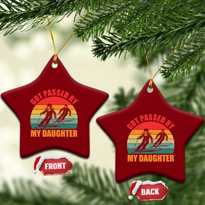 Funny Skiing Ski Dad Ceramic Ornament Got Passed By My Daughter Retro Vintage TS11 Print Your Wear