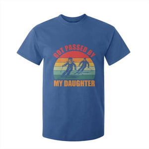 Funny Skiing Ski Dad T Shirt For Kid Got Passed By My Daughter Retro Vintage TS11 Royal Blue Print Your Wear