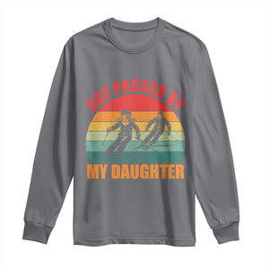 Funny Skiing Ski Dad Long Sleeve Shirt Got Passed By My Daughter Retro Vintage TS11 Charcoal Print Your Wear