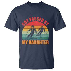 Funny Skiing Ski Dad T Shirt - Got Passed By My Daughter Retro Vintage TS11 Navy Print Your Wear