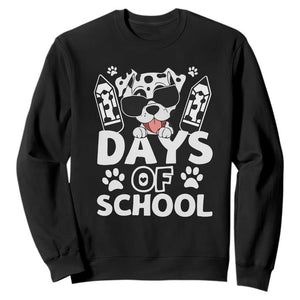 Funny 101 Days Of School Dalmatian Dog Sweatshirt 100th Day Of School TS11 Black Print Your Wear