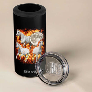3 Fire Horses Moon Equestrian 4 in 1 Can Cooler Tumbler Year Of The Fire Horse Joke TS11 Print Your Wear