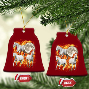 3 Fire Horses Moon Equestrian Ceramic Ornament Year Of The Fire Horse Joke TS11 Print Your Wear