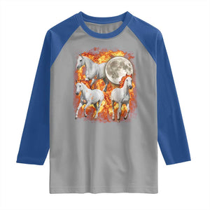 3 Fire Horses Moon Equestrian Raglan Shirt Year Of The Fire Horse Joke TS11 Sport Gray Royal Print Your Wear