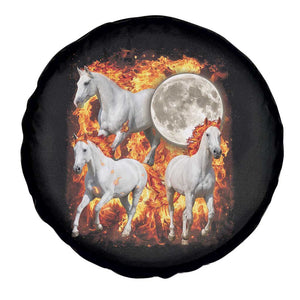 3 Fire Horses Moon Equestrian Spare Tire Cover Year Of The Fire Horse Joke TS11 Print Your Wear