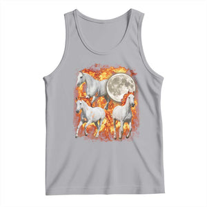 3 Fire Horses Moon Equestrian Tank Top Year Of The Fire Horse Joke TS11 Athletic Heather Print Your Wear