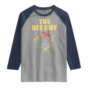 Funny Beekeeper Raglan Shirt The Bee Guy Insect Animal Lover TS11 Sport Gray Navy Print Your Wear