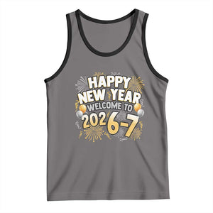 Funny 67 New Year Tank Top Happy New Year Welcome To 2026 7 TS11 Deep Heather Black Print Your Wear