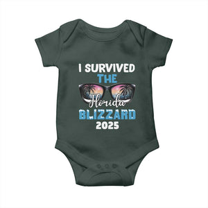 Funny I Survived The Florida Blizzarad Baby Onesie Snow Sunglasses TS11 Print Your Wear