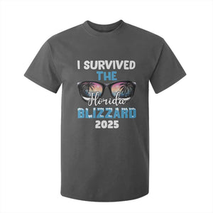 Funny I Survived The Florida Blizzarad T Shirt For Kid Snow Sunglasses TS11 Dark Heather Print Your Wear