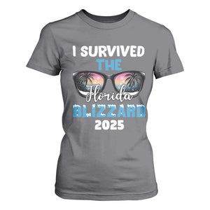 Funny I Survived The Florida Blizzarad T Shirt For Women Snow Sunglasses TS11 Charcoal Print Your Wear